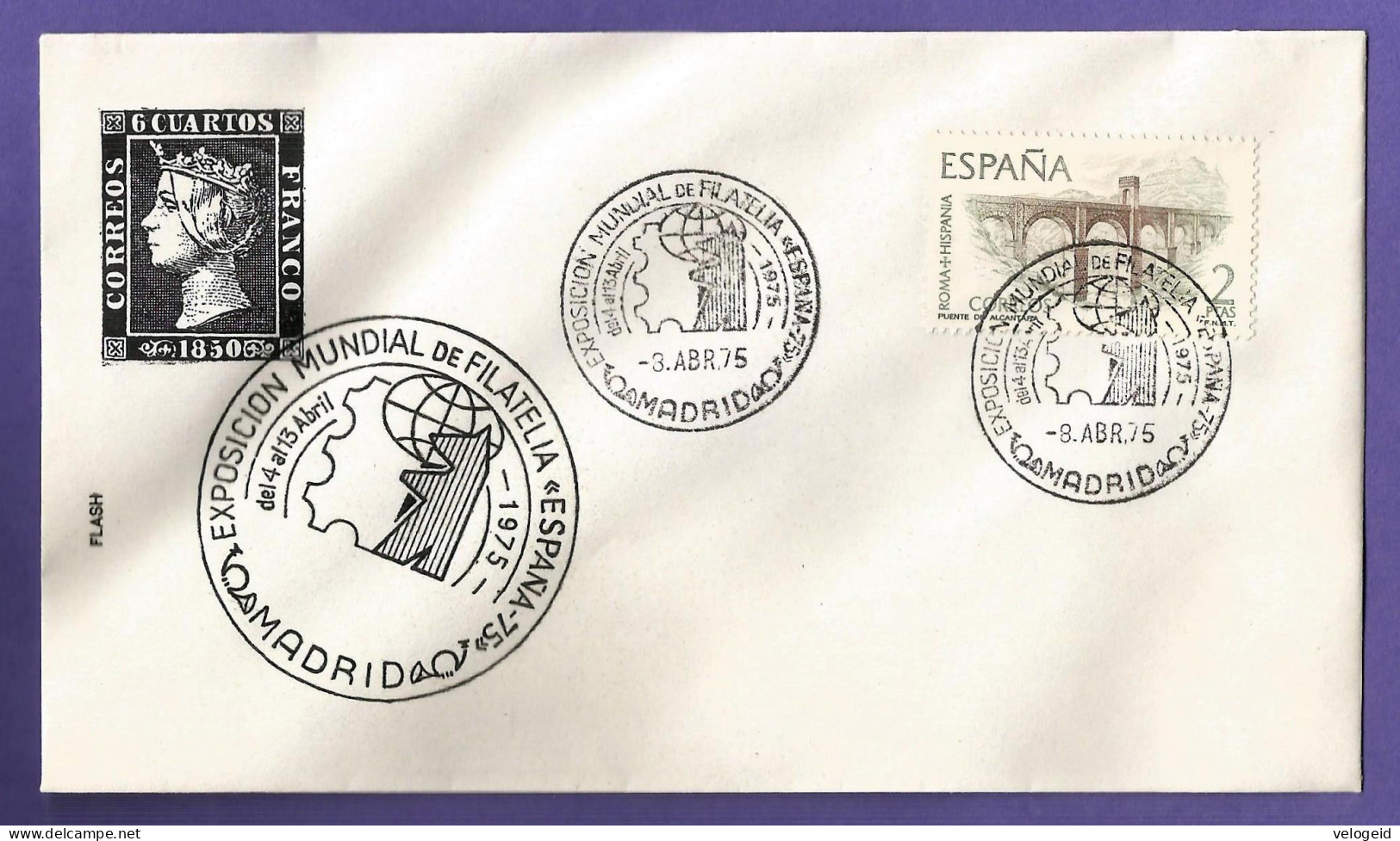 España. Spain. 1975. Matasello Especial. Special Postmark. Exposición Mudial Filatelia. Madrid - Franking Machines (EMA)