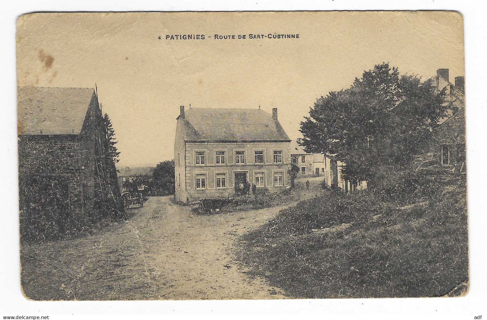 CPA PATIGNIES, ROUTE DE SART - CUSTINNE, GEDINNE, BELGIQUE - Gedinne