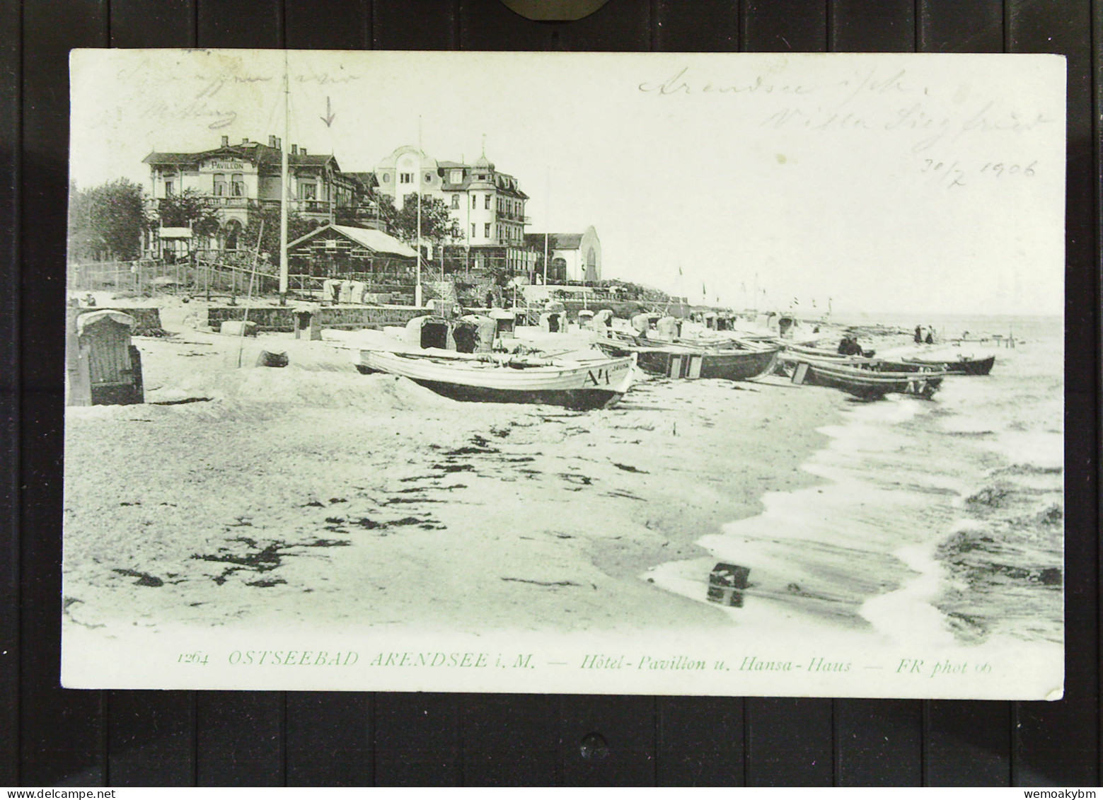 DR: AK Von Ostseebad Arendsee I. M., Hotel-Pavillon U. Hansa-Haus Vom 31.7.1906 Mit 5 Pf. Germania Knr.: 86 - Salzwedel