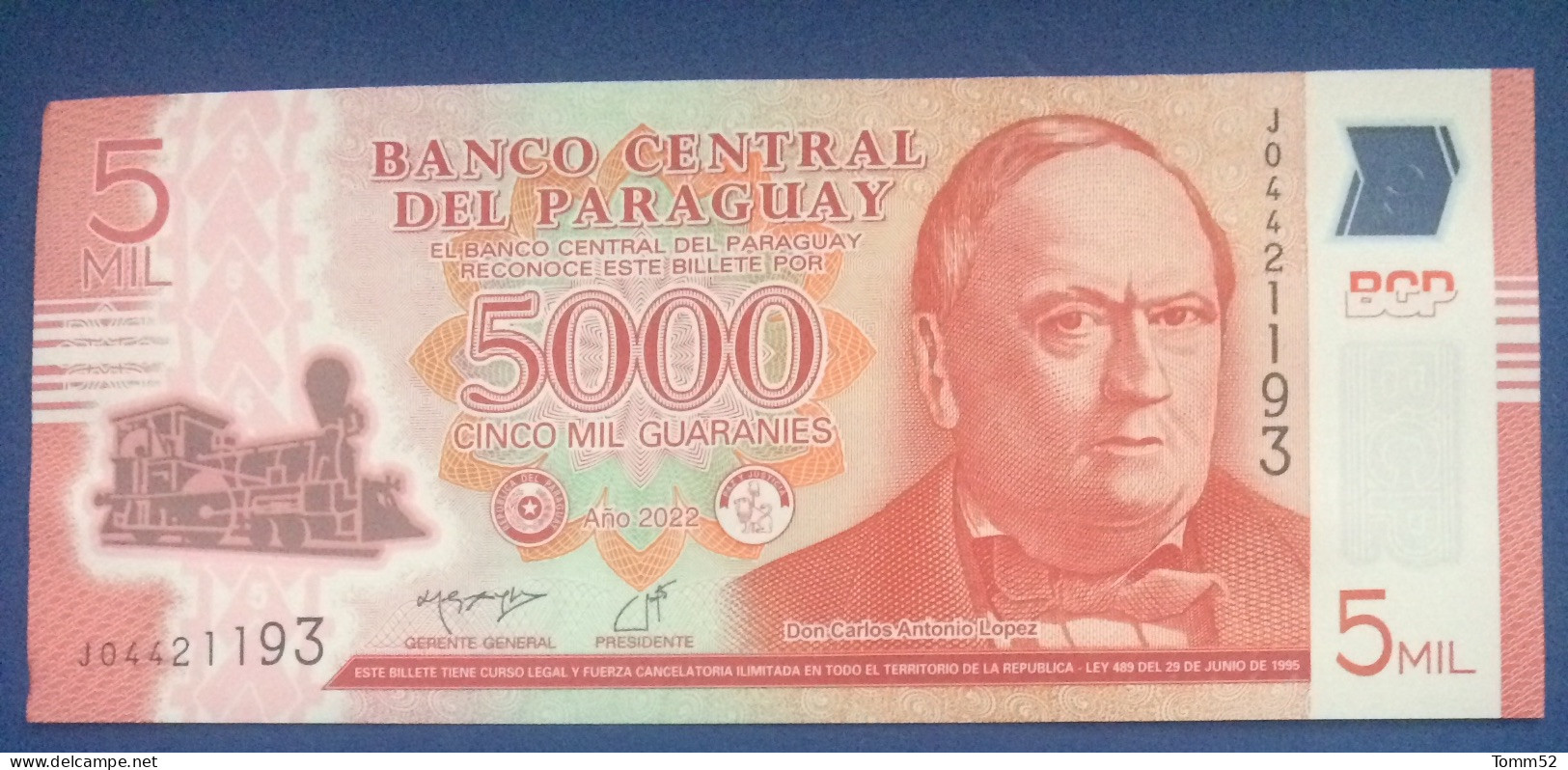 PARAGUAY 5000 Guaranies UNC - Paraguay