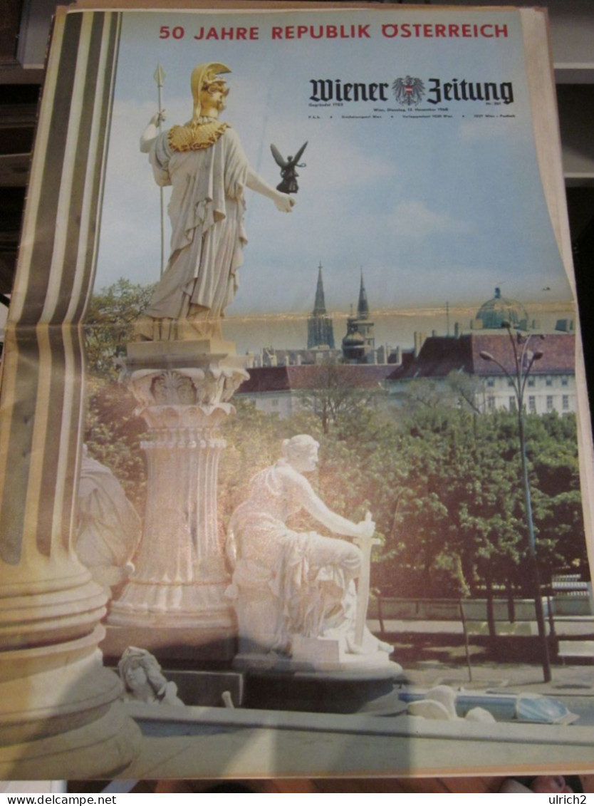 Wiener Zeitung - 12.11.1968 - Wien Österreich - 50 Jahre Republik Österreich - 47*32cm (65636) - Sonstige & Ohne Zuordnung