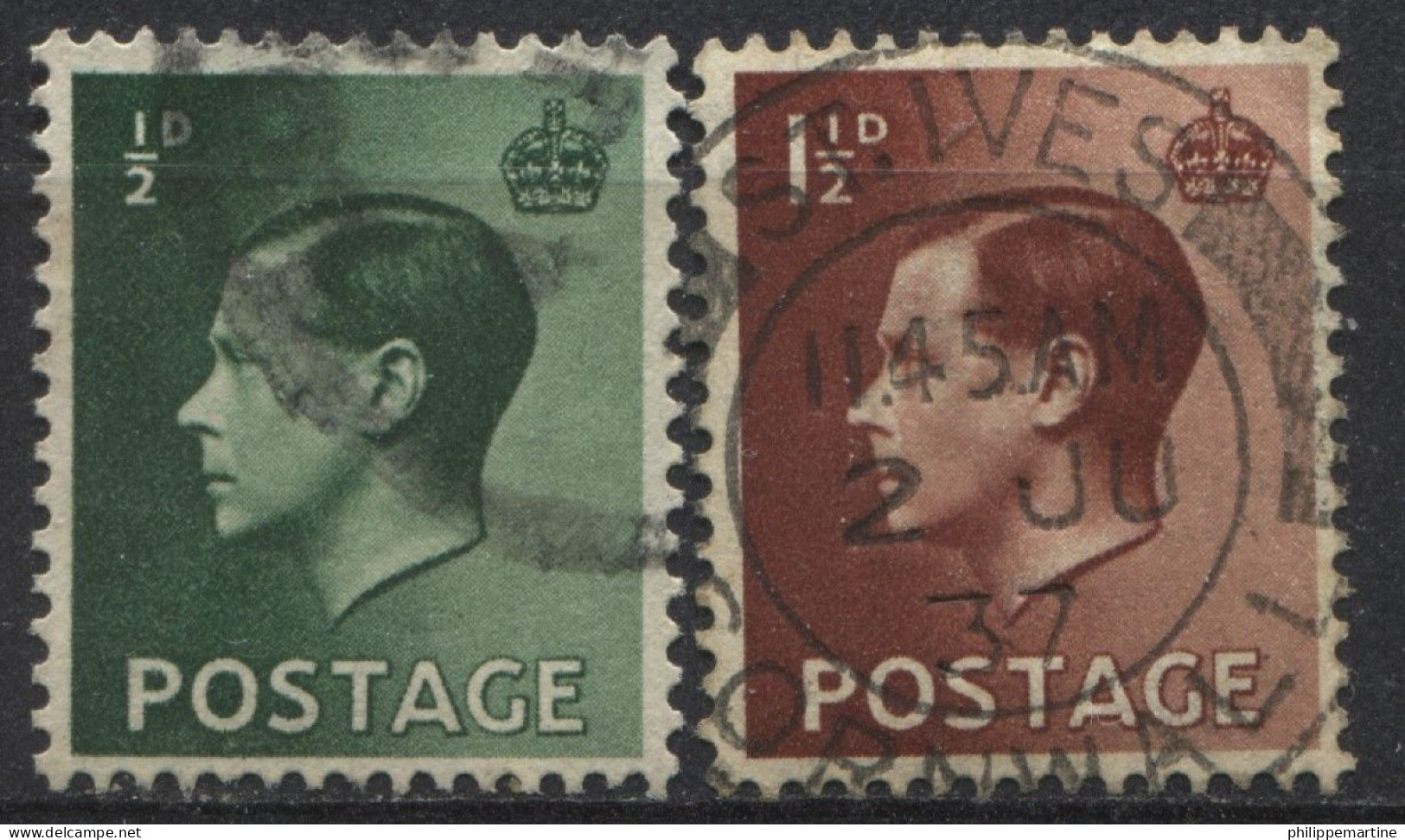 Grande Bretagne 1936 - YT 205 Et 207 (o) - Used Stamps