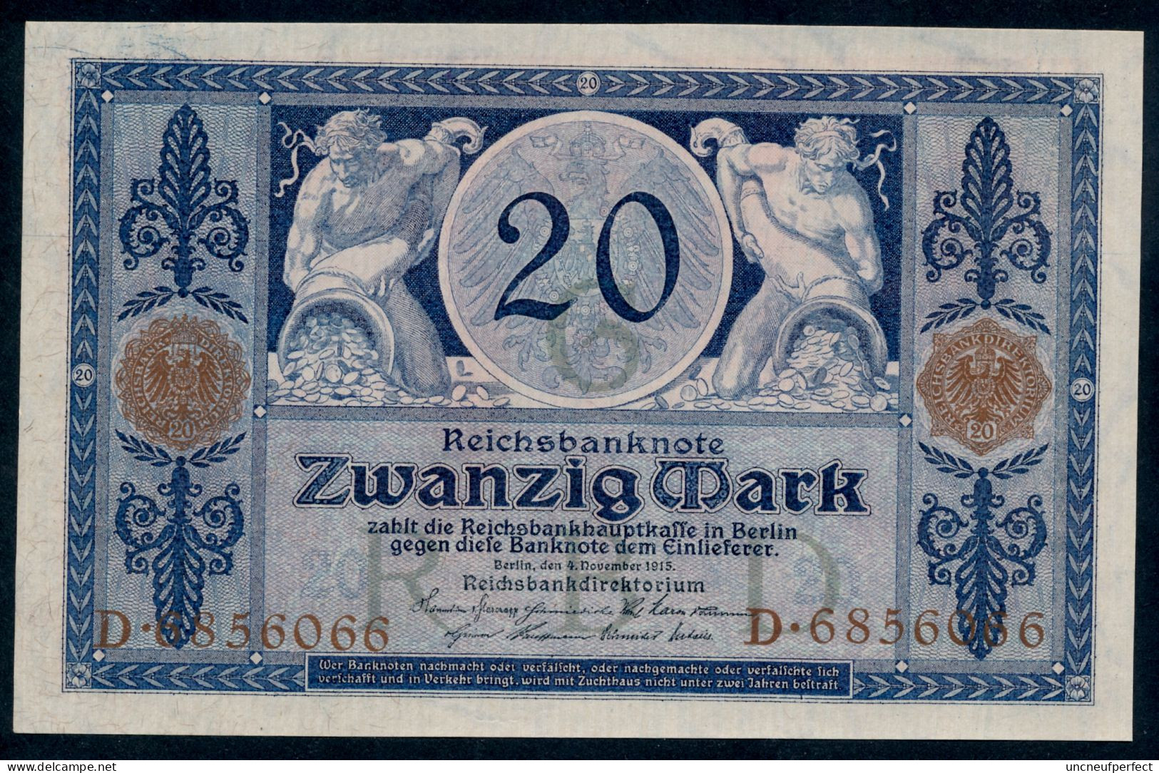 P63 Ro53 DEU-42. 20 Mark 4/11/1915 UNC NEUF - 20 Mark