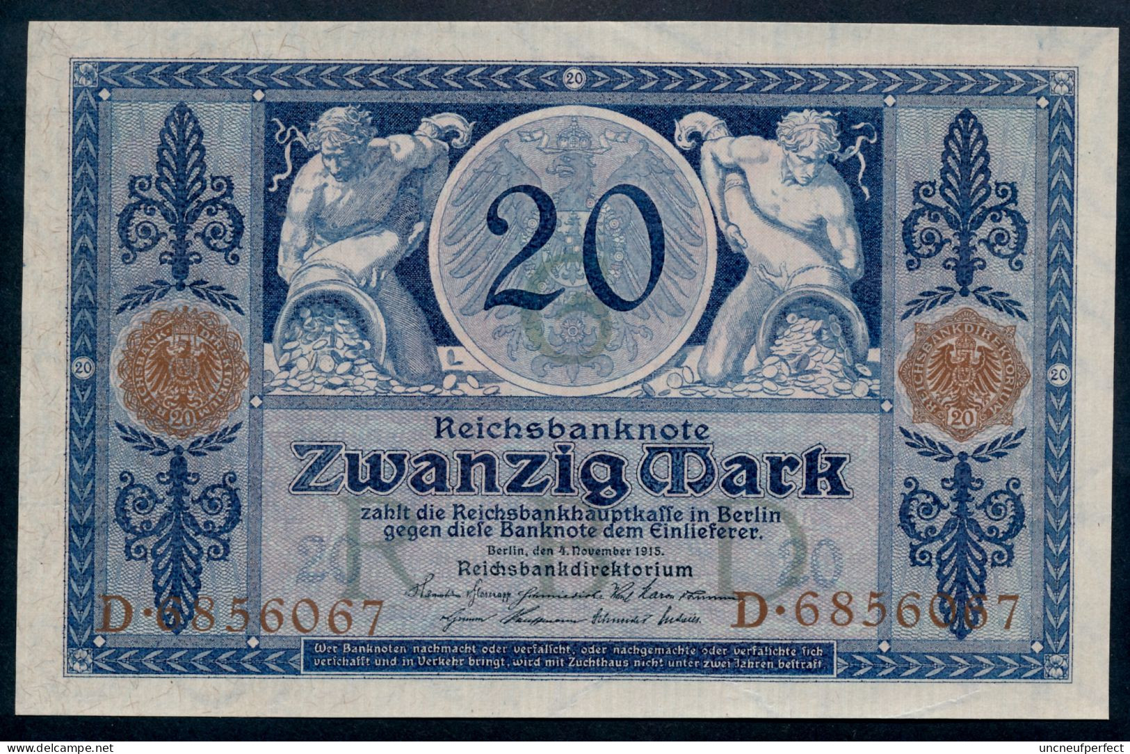 P63 Ro53 DEU-42. 20 Mark 4/11/1915 UNC NEUF - 20 Mark