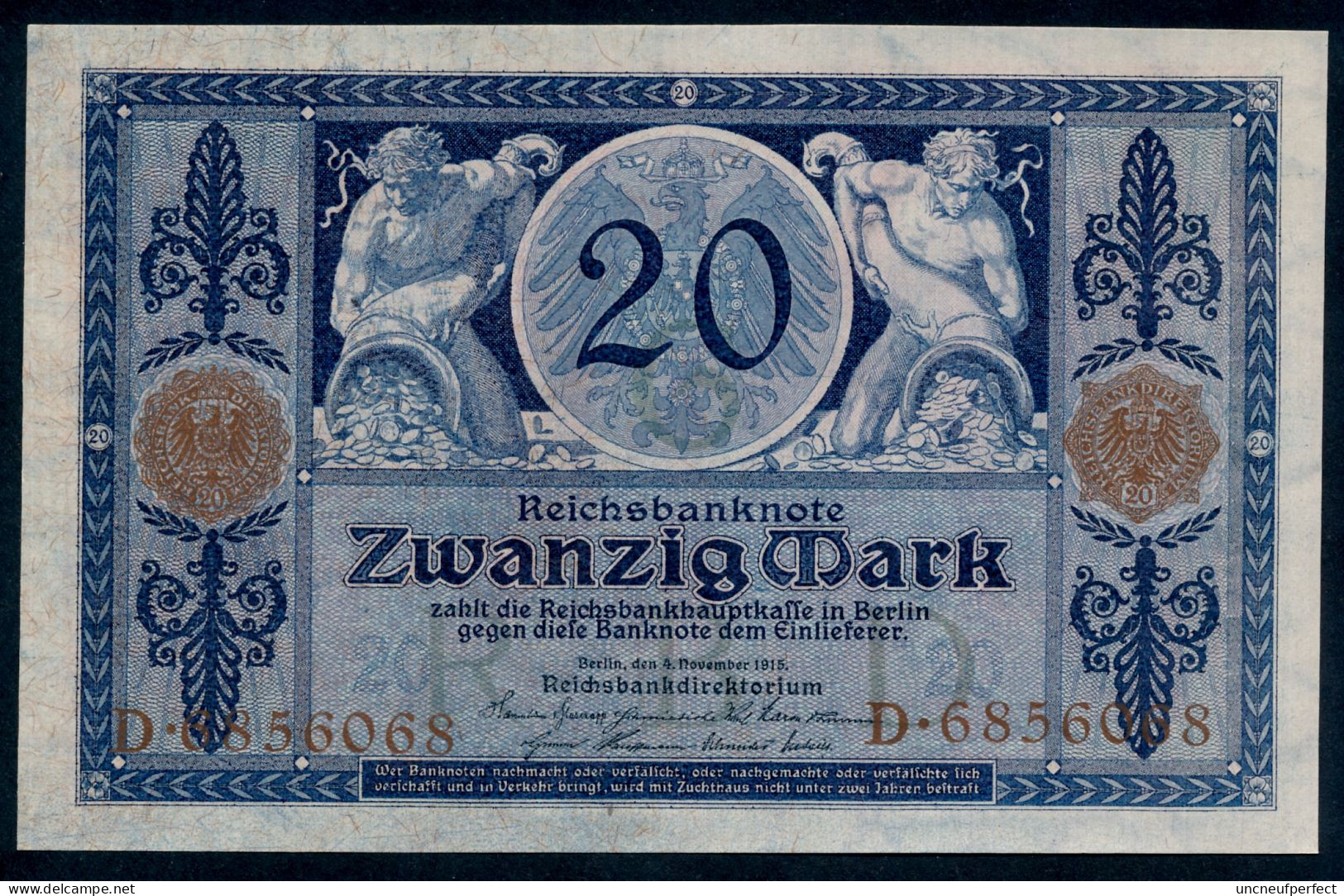 P63 Ro53 DEU-42. 20 Mark 4/11/1915 UNC NEUF - 20 Mark