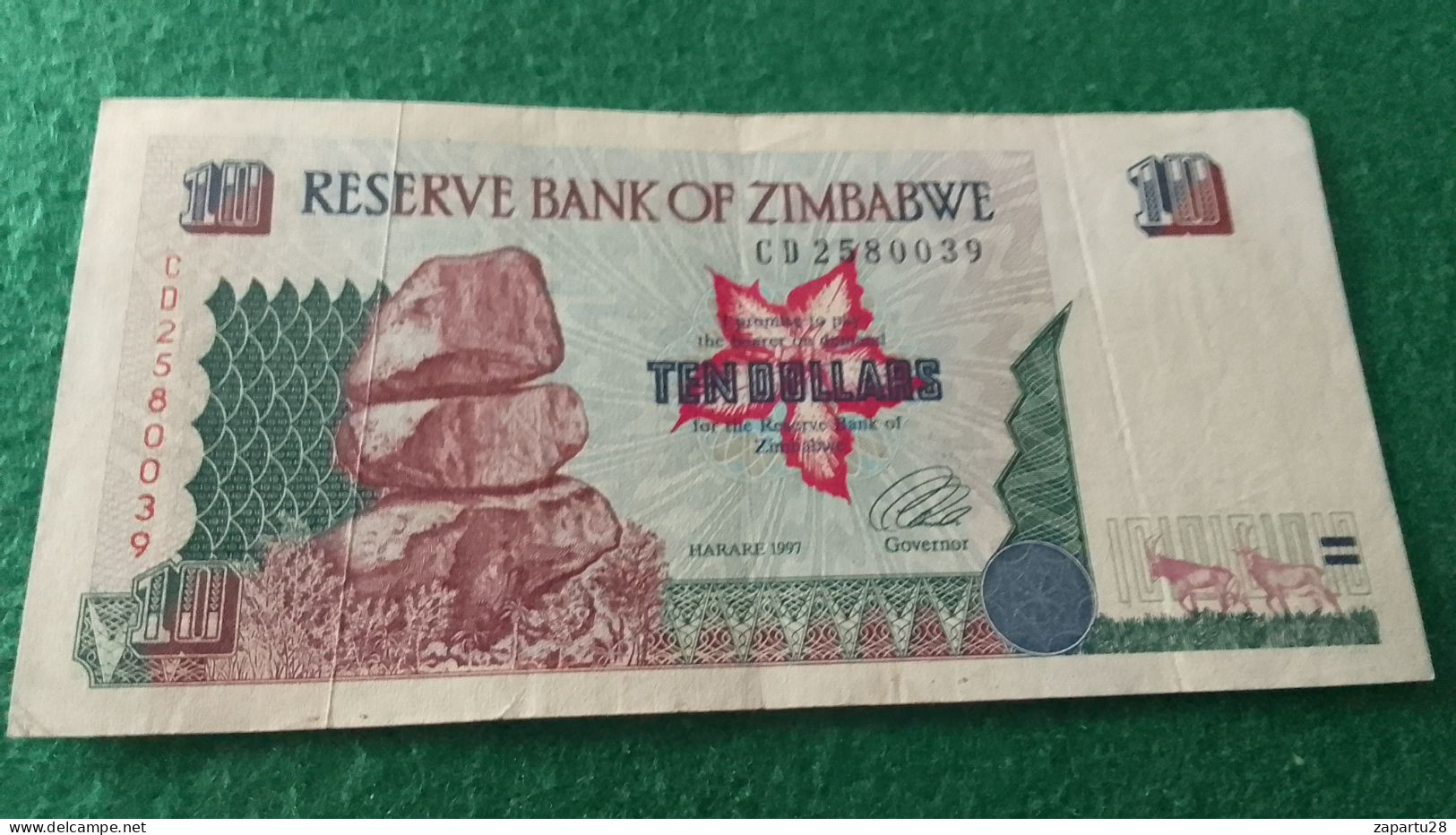 ZİMBABVE-              10     DOLLAR - Zimbabwe