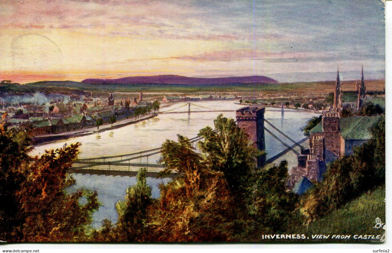 TUCKS OILETTE 7187 - INVERNESS - VIEW FROM CASTLE - Inverness-shire