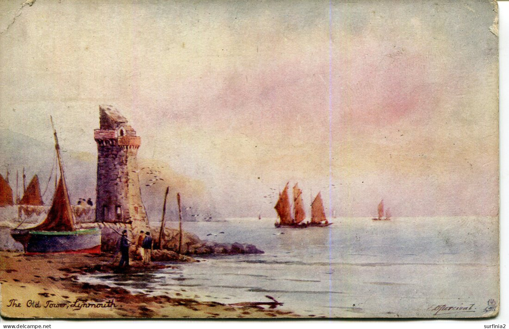 TUCKS OILETTE 6280 - ILFRACOMBE - THE OLD TOWER, LYNMOUTH By PERCIVAL - Ilfracombe