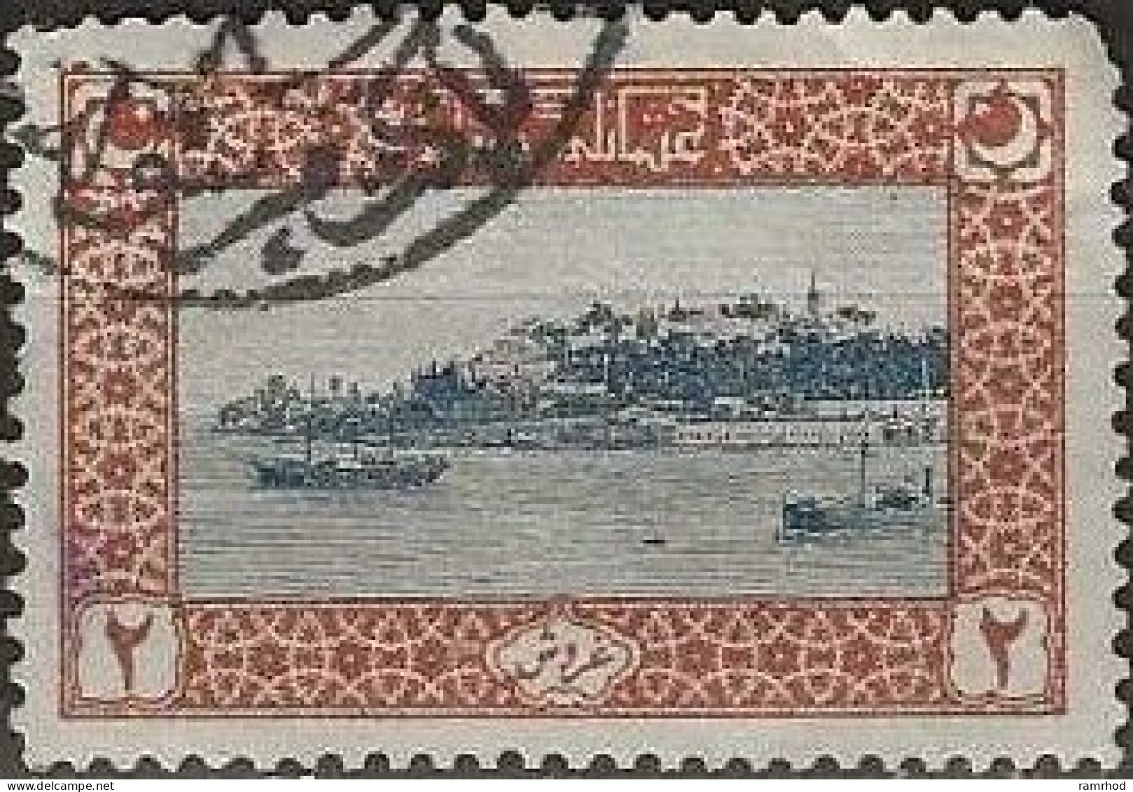 TURKEY 1917 Seraglio Point - 2pi. - Blue And Brown FU - Gebraucht