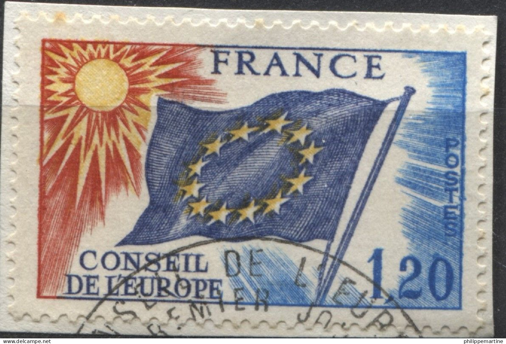 France 1975 - Service YT 48 (o) Sur Fragment - Oblitérés