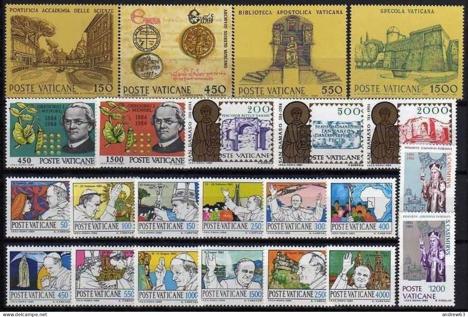 VATICANO - VATICAN - 1984 - Annata Completa - 23 Valori - Complete Year - ** MNH/VF - Annate Complete