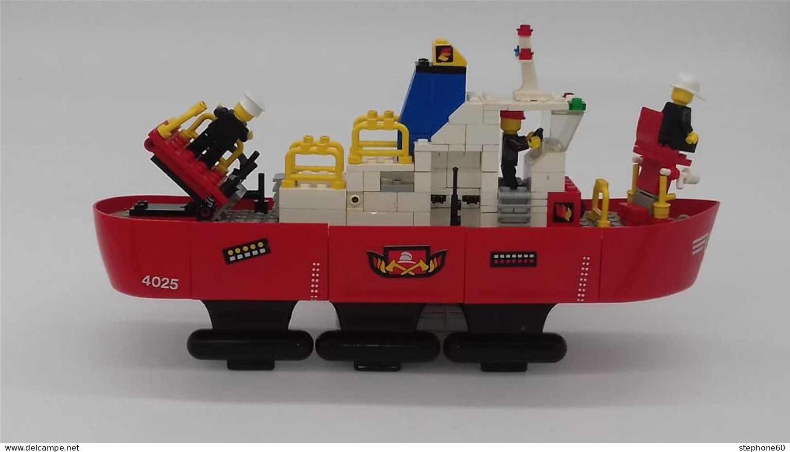 998 - (519) Lot Lego Bateau Pompier 4025 Vintage Quelques Pieces Peut-etre Manquantes - Lotti