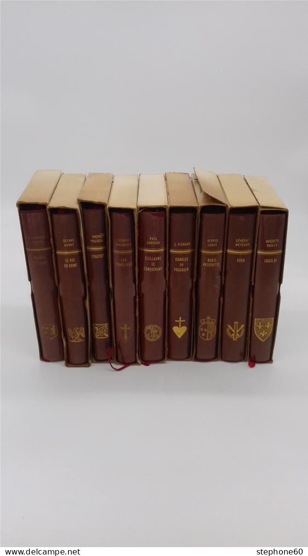 998 - (471) Lot 9 Volumes Le Club Du Livre Sélectionné - Louis XI - Foch - Lyautey Etc - Lots De Plusieurs Livres