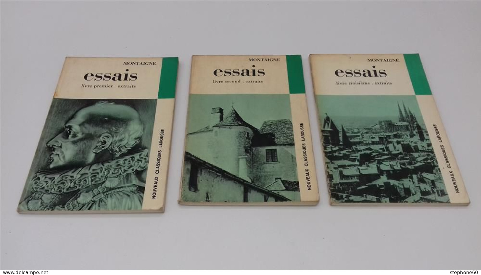 998 - (315) Lot De 3 Essais Montaigne - Nouveaux Classiques Larousse - Lots De Plusieurs Livres