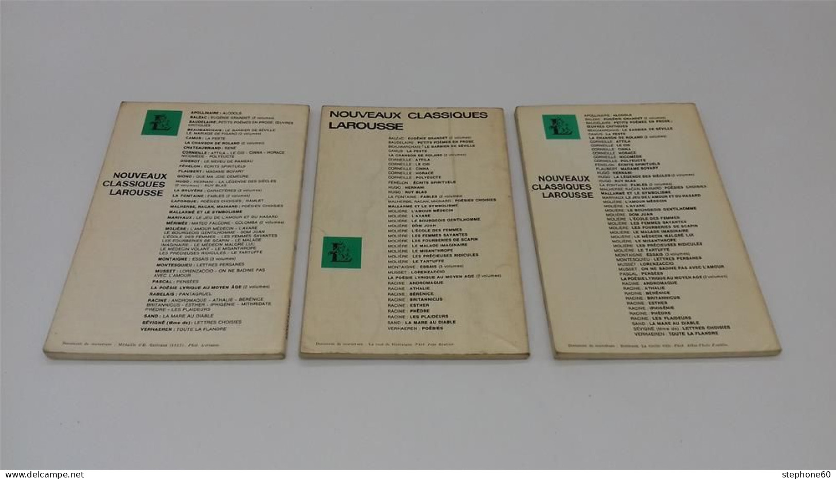 998 - (315) Lot De 3 Essais Montaigne - Nouveaux Classiques Larousse - Wholesale, Bulk Lots