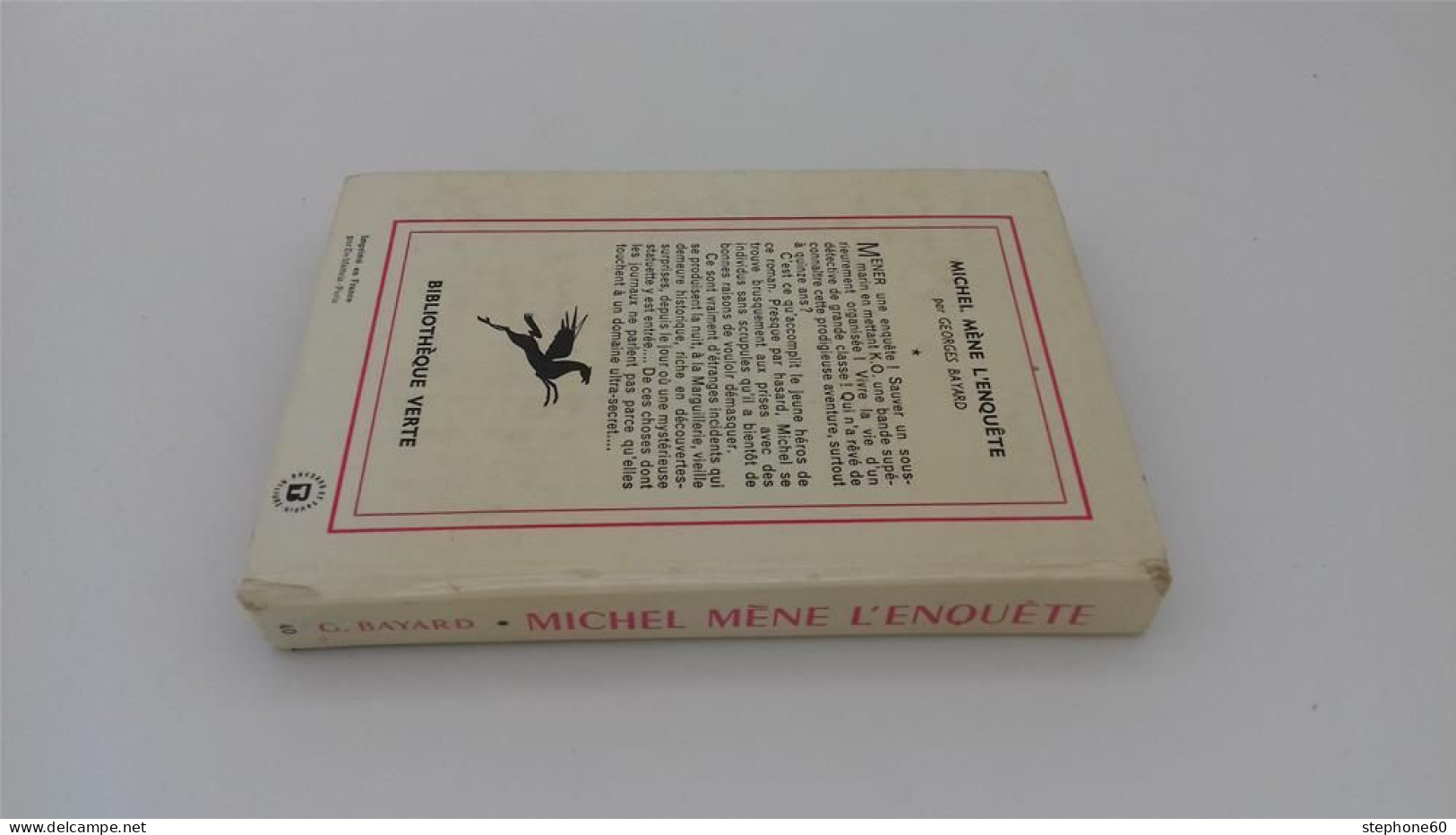 999 - (565) Michel Mene L'enquete - Georges Bayard - 1958 Bibliotheque Verte - Bibliothèque Verte