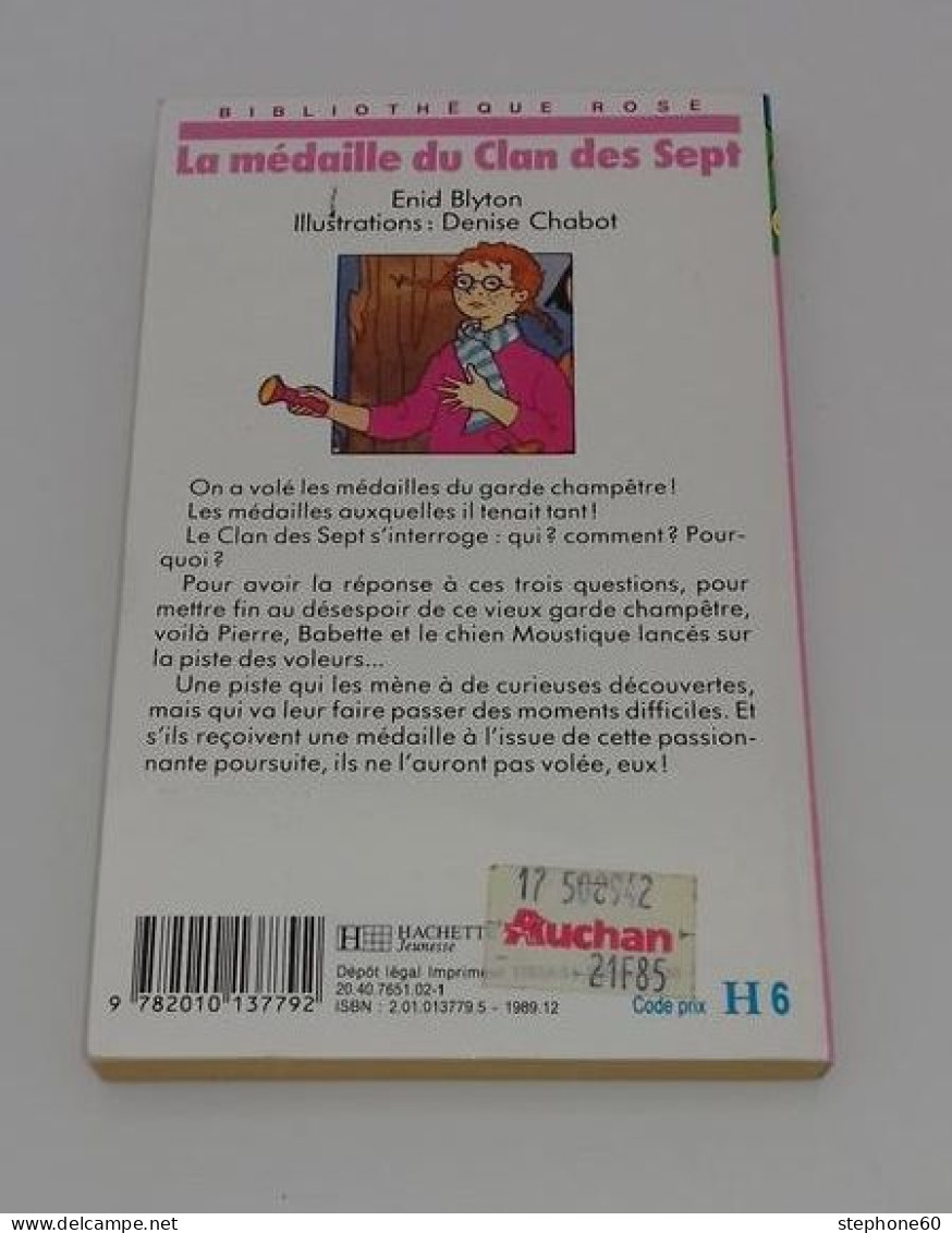 999 - (141) La Medaille Du Clan Des Sept - Enid Blyton - Bibliotheque Rose - Bibliotheque Rose