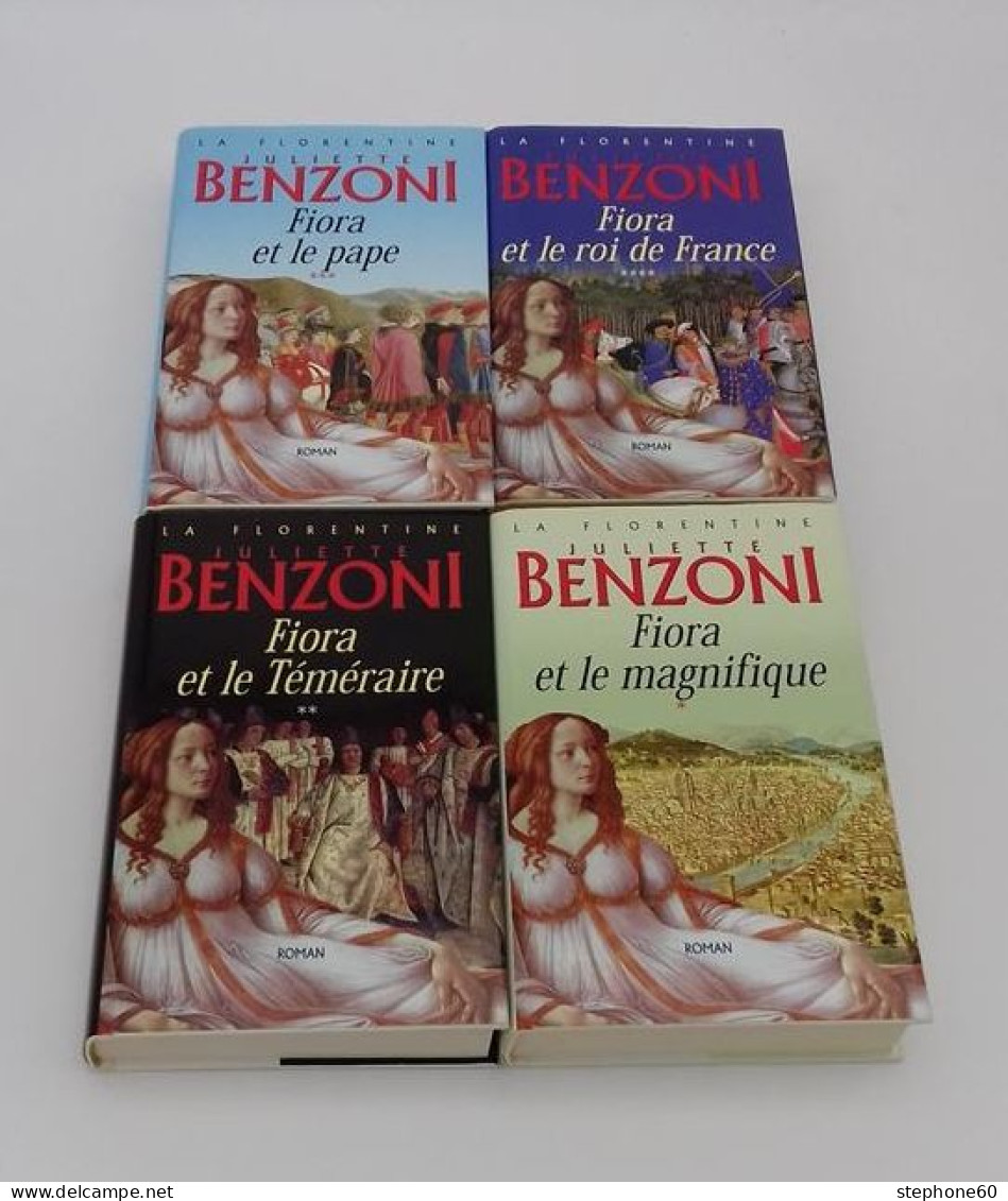 999 - (127) La Florentine - Juliette Benzoni - Lot De 4 Livres - Lotti E Stock Libri