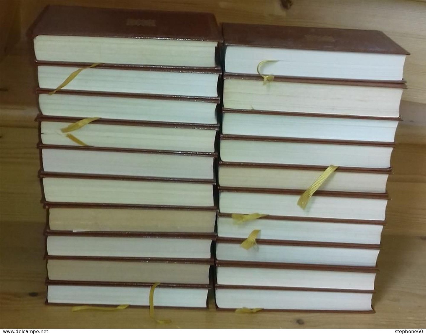 999 - (677) Lot 20 Livres Sélection Du Livre - Couverture Marron + Un Offert - Wholesale, Bulk Lots