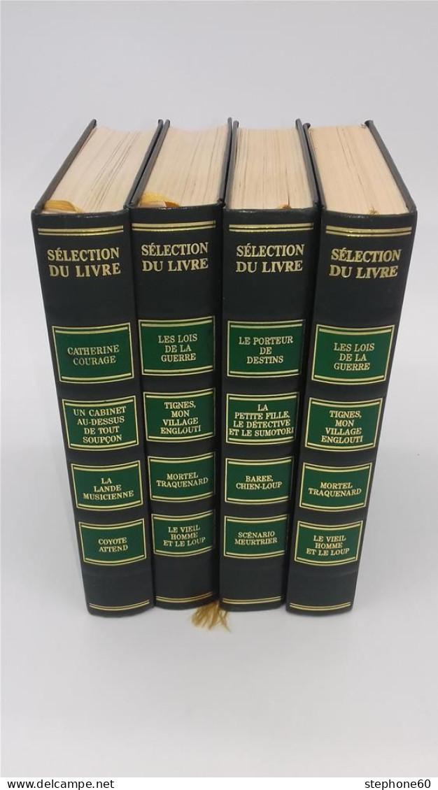 999 - (675) Lot 3 Livres Sélection Du Livre - Couverture Verte - Lots De Plusieurs Livres