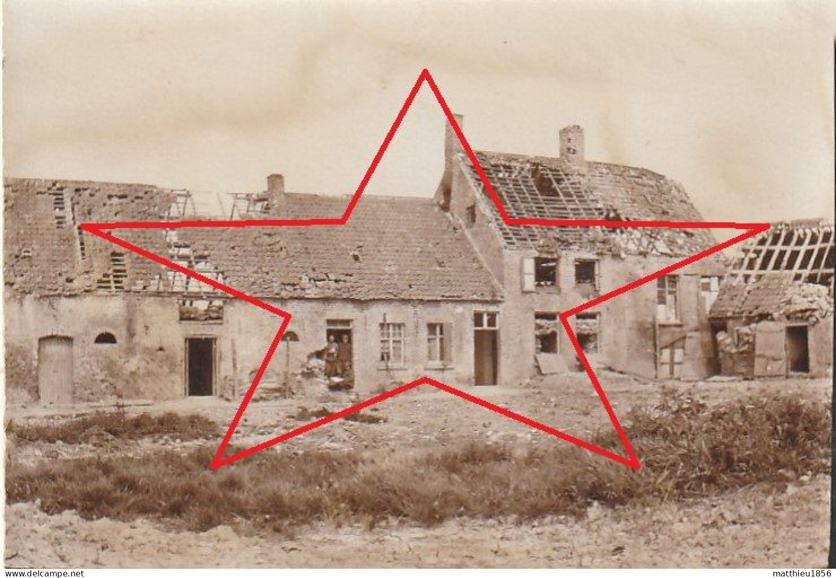 Photo 1916 OOSTKERKE (Diksmuide) - Les Ruines (A252, Ww1, Wk 1) - Diksmuide