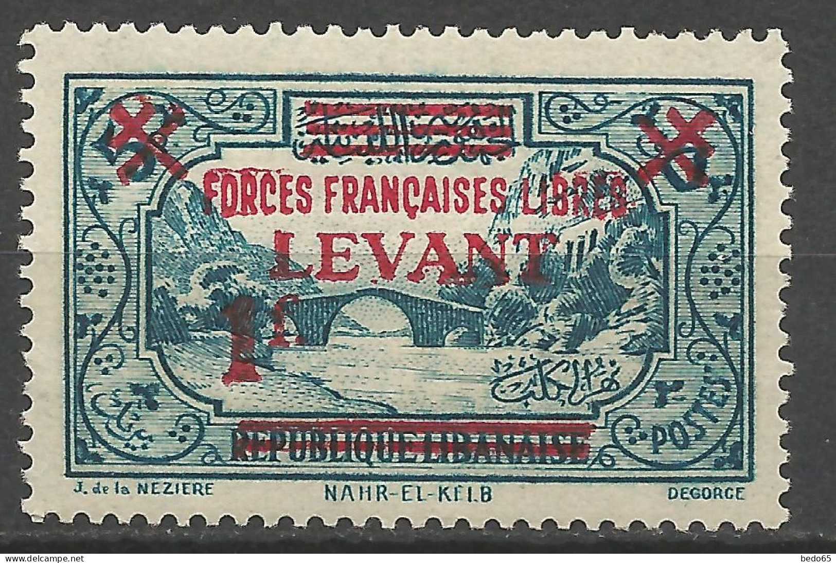 LEVANT N° 42  NEUF*  CHARNIERE Papier / Hinge  / MH - Unused Stamps