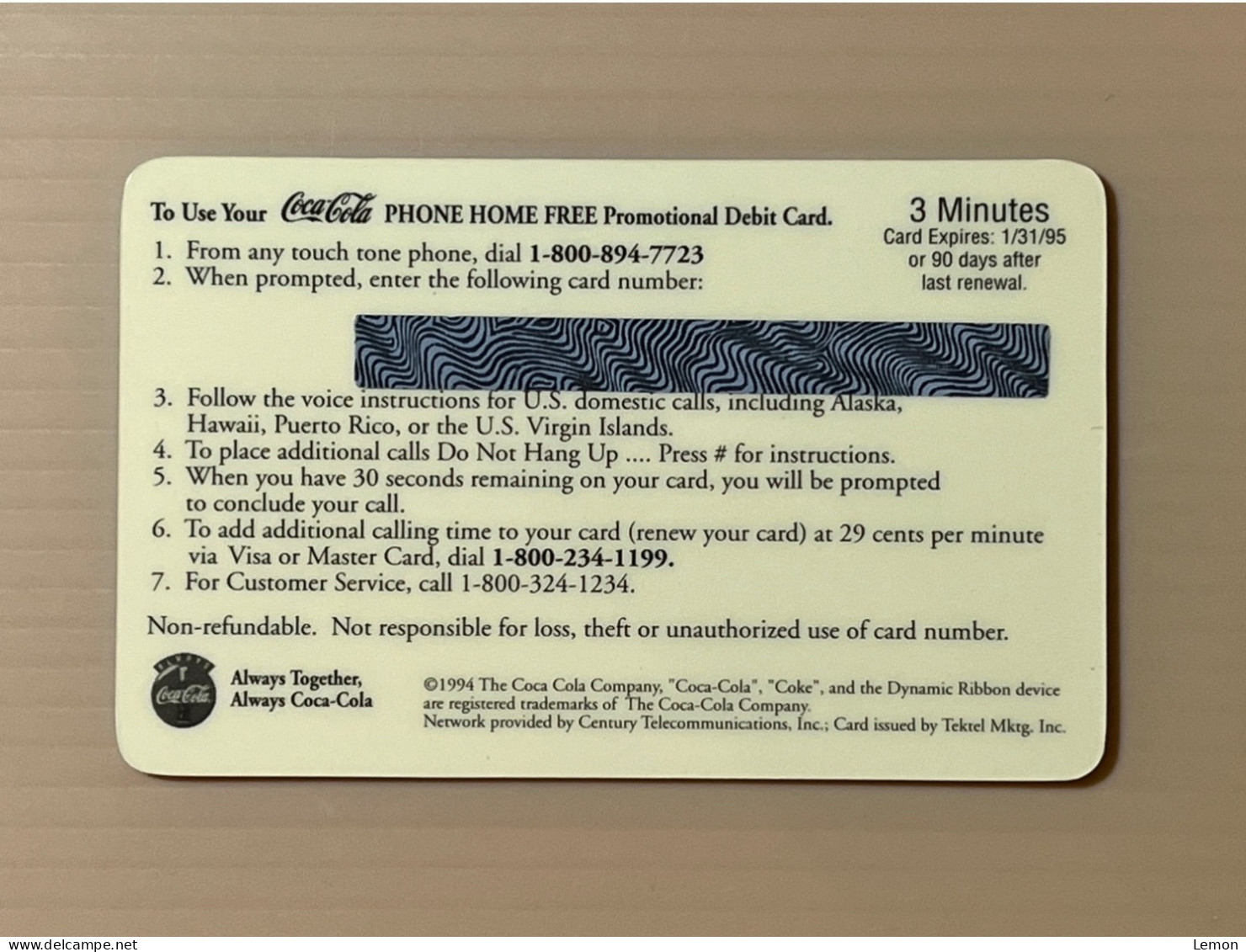 Mint USA UNITED STATES America Prepaid Telecard Phonecard, Dillon’s Santa With List Coca Cola Free Set Of 1 Mint Card - Verzamelingen