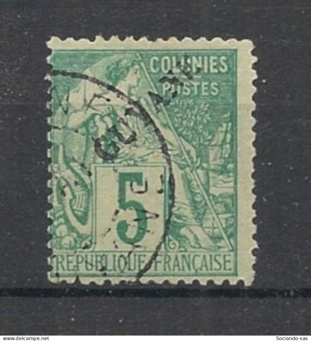 GUYANE - 1892 - N°YT. 19c - Type Alphée Dubois 5c Vert - Oblitéré / Used - Oblitérés