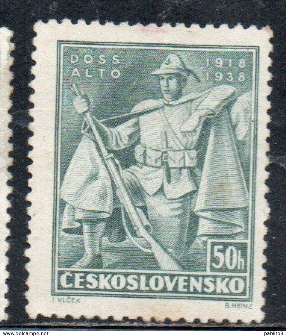 CZECH REPUBLIC CECA CZECHOSLOVAKIA CESKA CECOSLOVACCHIA 1938 BATTLE OF BACHMAC LEGIONNAIRES 50h MH - Unused Stamps