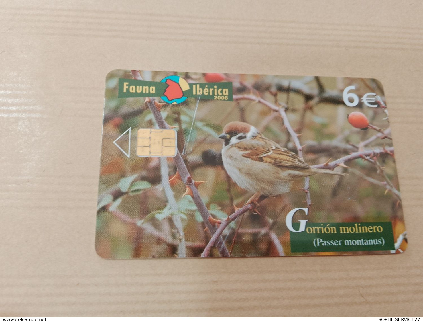 478 // TELECARTE "GORRION MOLINERO" - Zangvogels