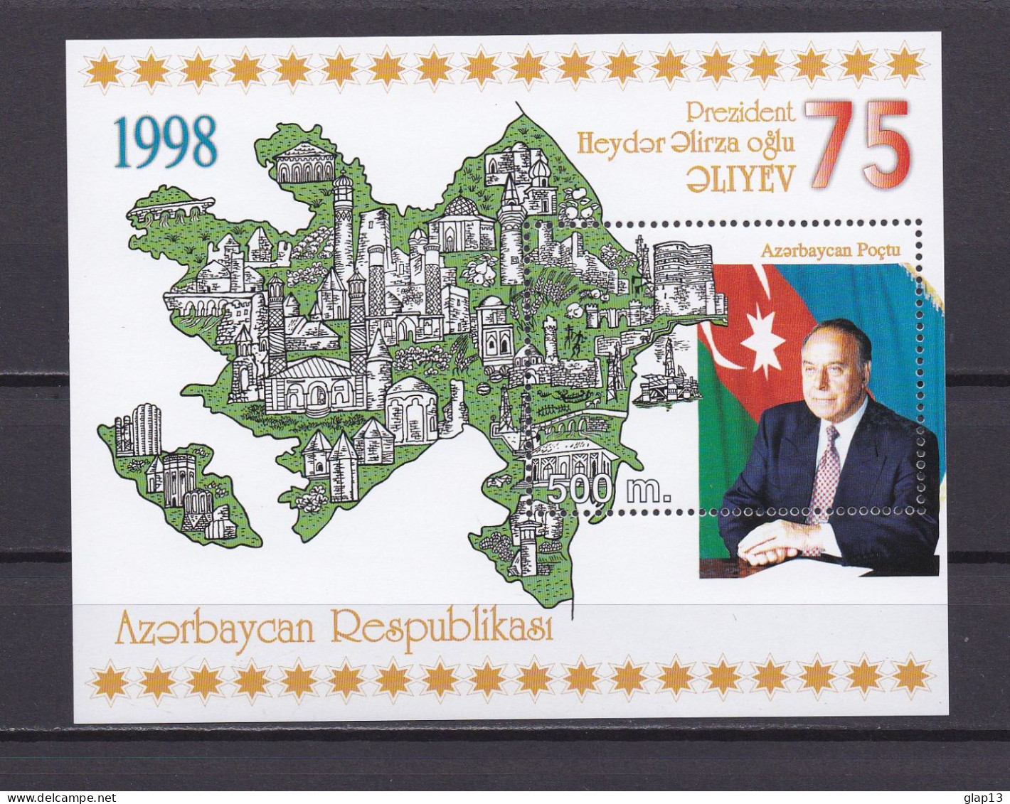 AZERBAIDJAN 1998 BLOC N°41 NEUF** PRESIDENT ALIEV - Azerbaïjan