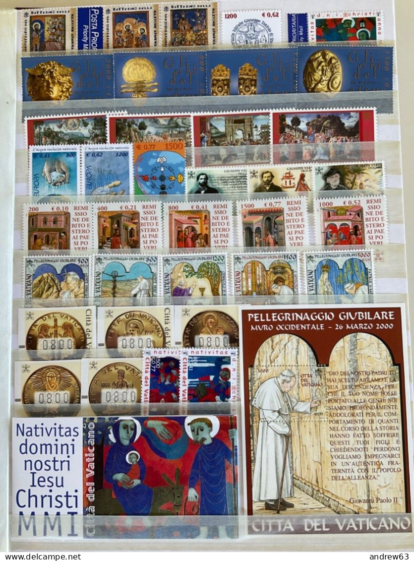 VATICANO - VATICAN - 2001 - Annata Completa - 36 Valori + 1 BF + 1 Libretto - Complete Year - ** MNH/VF - Annate Complete