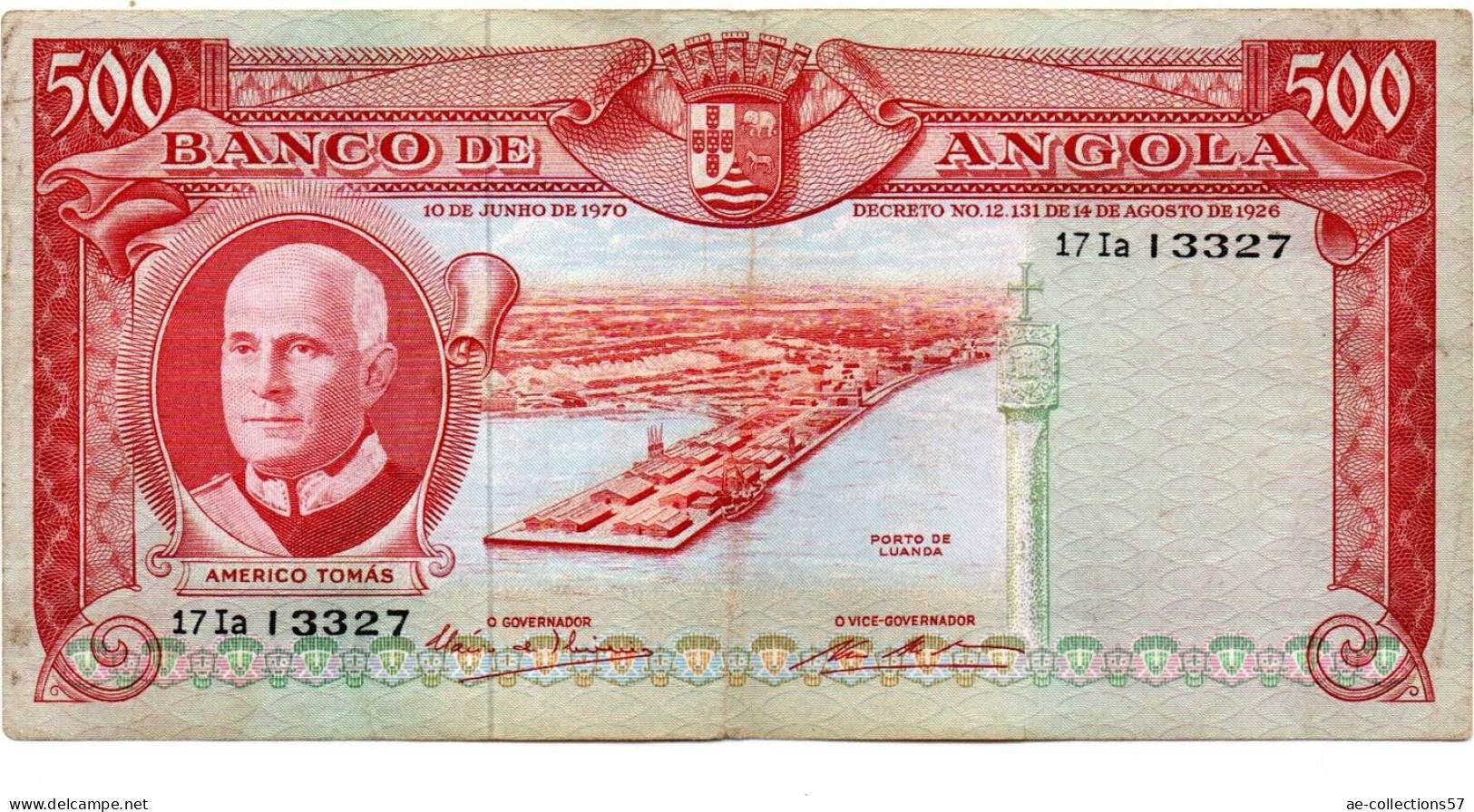 MA 26669  --  Angola  --  500 Escudos     10/06/1970   --   état TTB - Angola