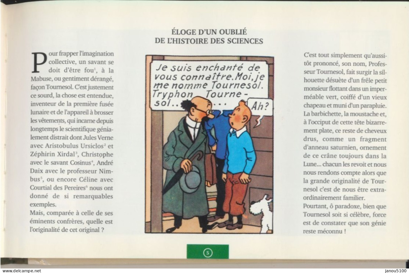 BD.  FRANCAIS  ( AUTOUR  DE TINTIN)  LE TOURNESOL  ILLUSTRE  ALBERT ALGOUD      1994     CASTERMAN. - Hergé