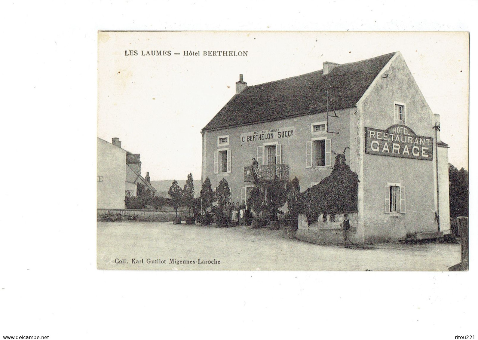Cpa - 21 - Côte D'Or - Les Laumes - Hôtel BERTHELON - 1921 -- Karl Guillot - Venarey Les Laumes