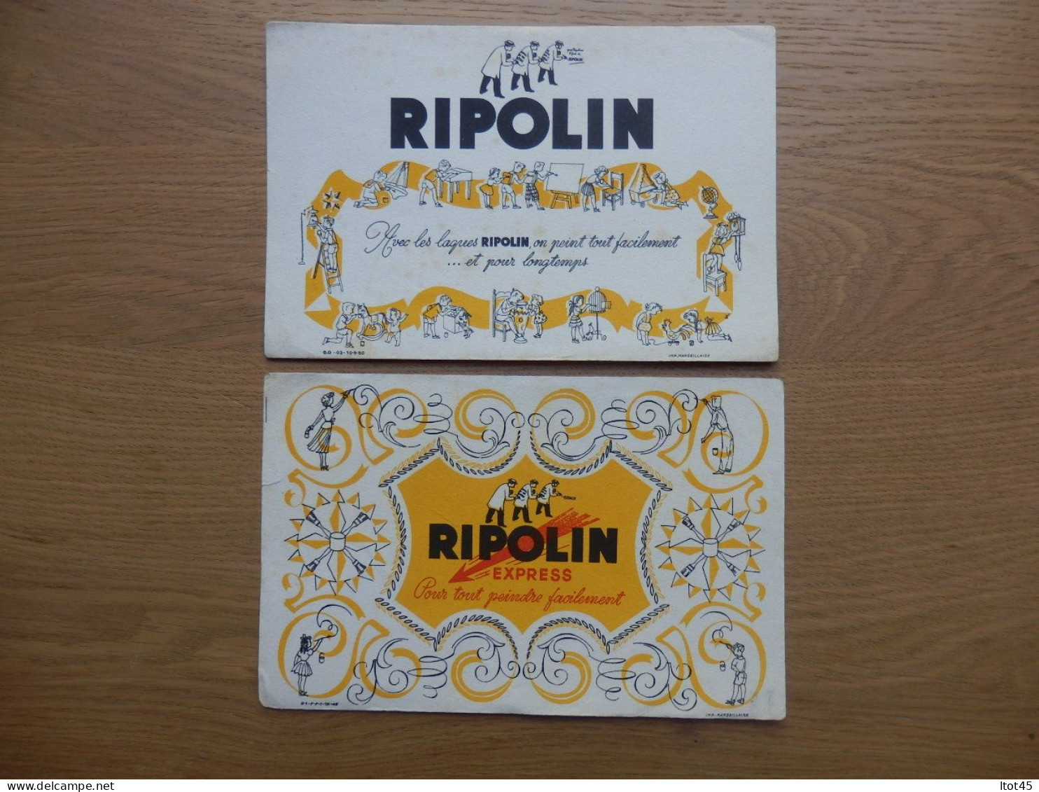 LOT DE 2 BUVARDS RIPOLIN EXPRESS - Peintures