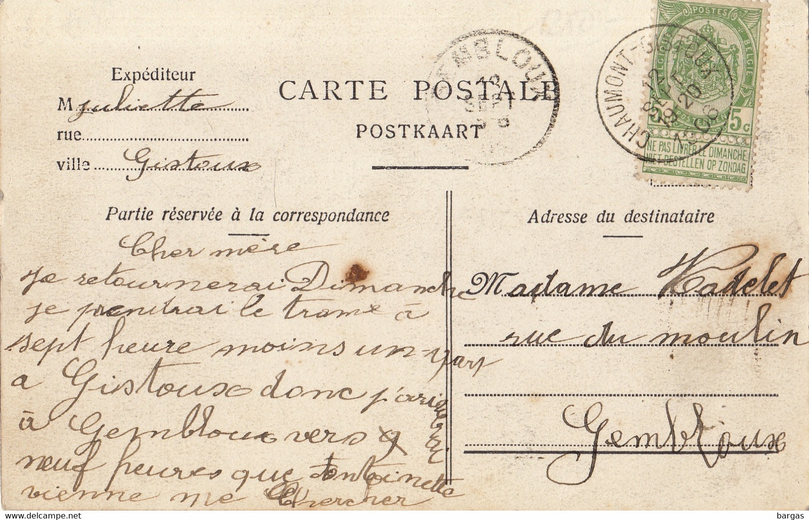 Carte Postale La Filature Chaumont Gistoux - Chaumont-Gistoux