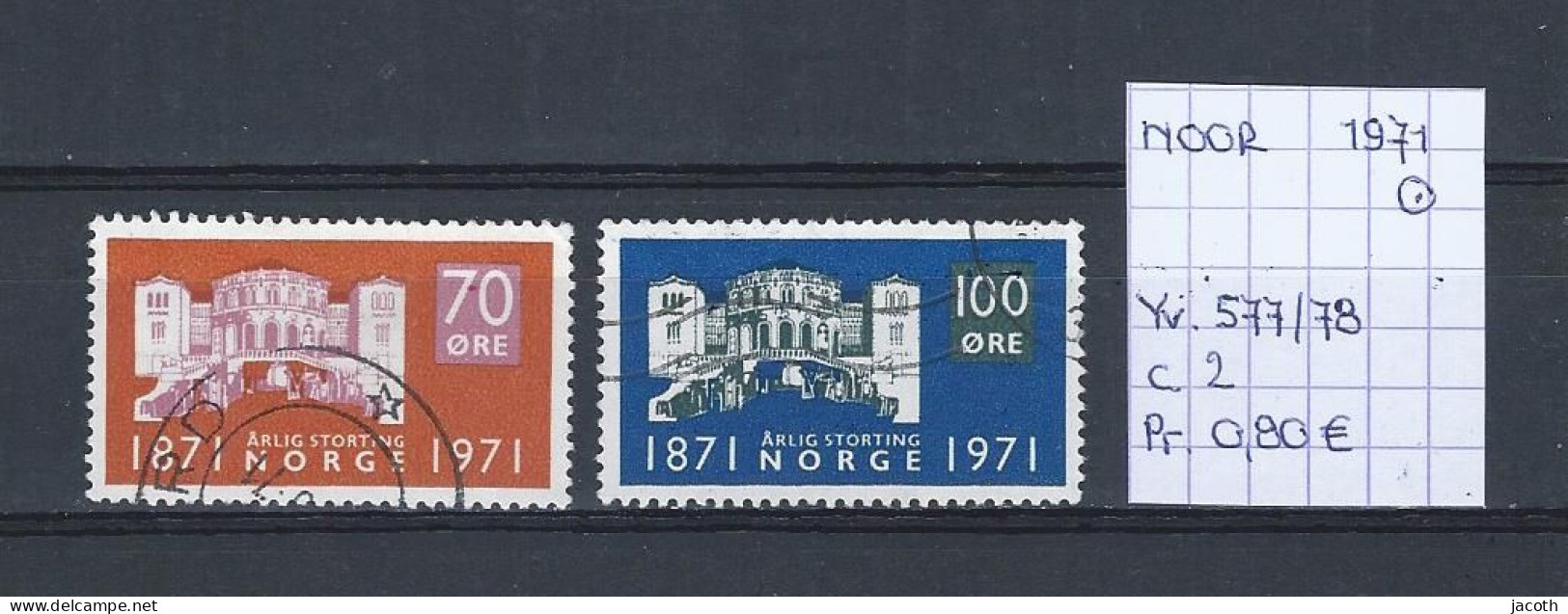 (TJ) Noorwegen 1971 - YT 577/78 (gest./obl./used) - Usados