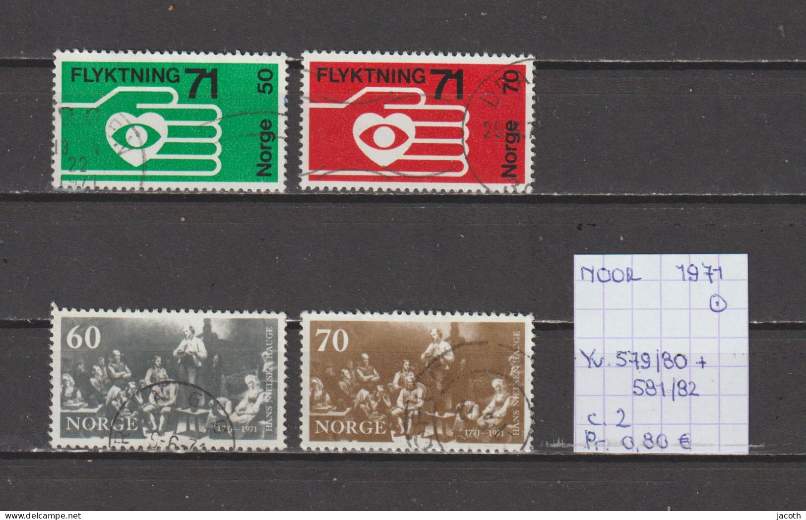 (TJ) Noorwegen 1971 - YT 579/80 + 581/82 (gest./obl./used) - Usados