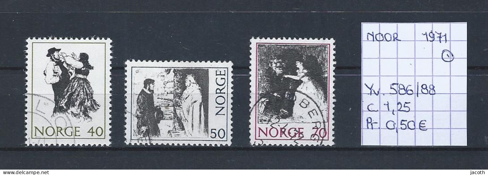 (TJ) Noorwegen 1971 - YT 586/88 (gest./obl./used) - Oblitérés