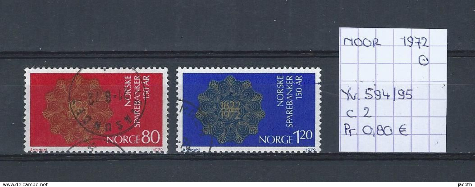 (TJ) Noorwegen 1972 - YT 594/95 (gest./obl./used) - Oblitérés
