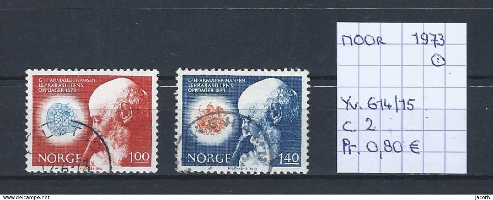 (TJ) Noorwegen 1973 - YT 614/15 (gest./obl./used) - Used Stamps