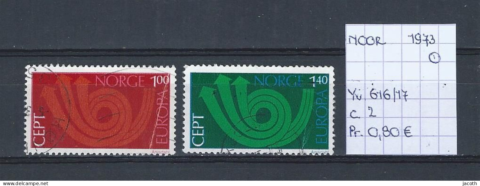 (TJ) Noorwegen 1973 - YT 616/17 (gest./obl./used) - Used Stamps