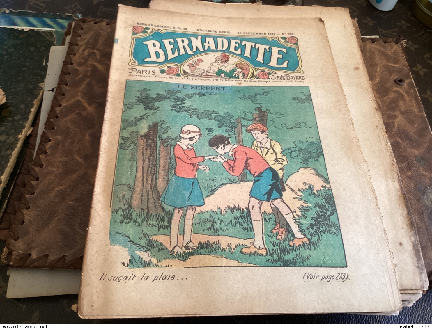 Bernadette Revue Hebdomadaire Illustrée Rare  1934 Numéro 246 Le Serpent Chanson Bonhomme Bonhomme, Que Savez-vous Faire - Bernadette