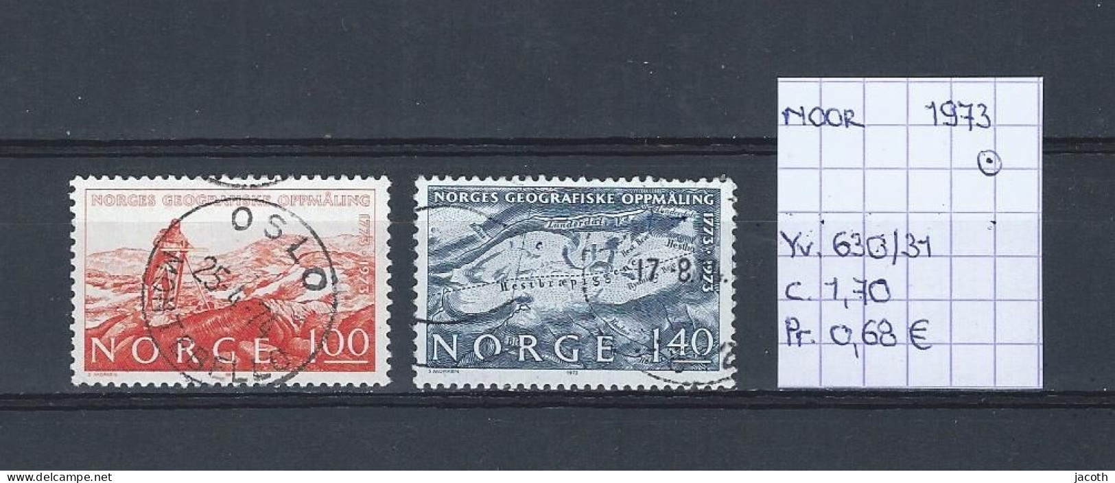 (TJ) Noorwegen 1973 - YT 630/31 (gest./obl./used) - Usados