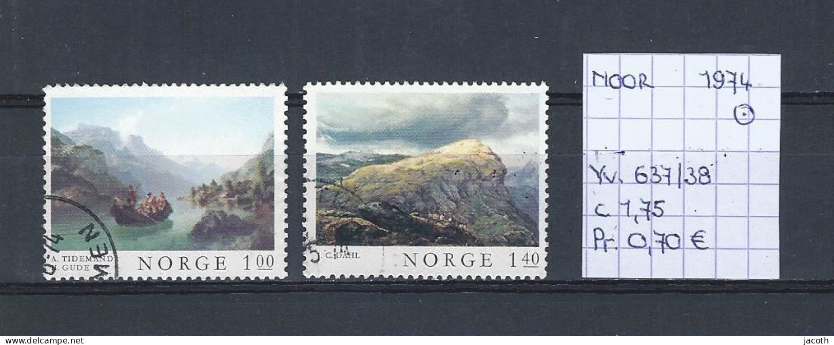 (TJ) Noorwegen 1974 - YT 637/38 (gest./obl./used) - Used Stamps