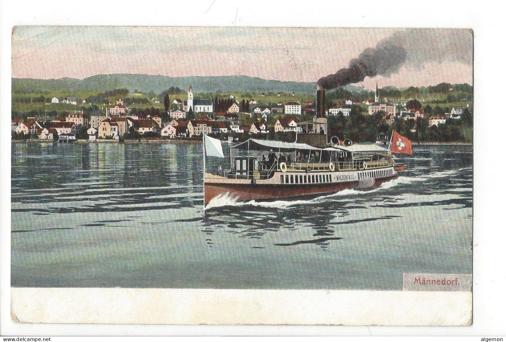 31505 - Männedorf  Dampfschiff  Waedenswil 1909 Bateau à Vapeur - Männedorf