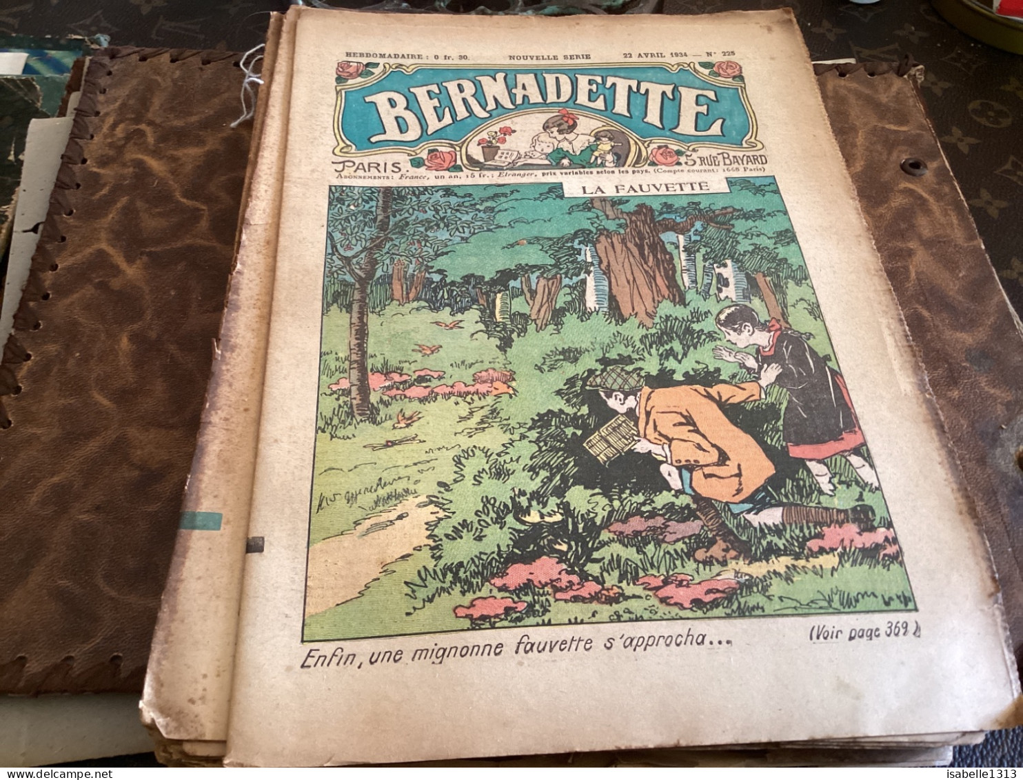 Bernadette Revue Hebdomadaire Illustrée Rare  1934 Numéro 225 La Fauvette Chansons. Mon Père M’a Donné à Marie. - Bernadette