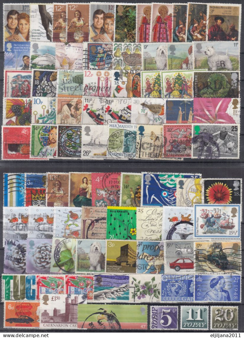 ⁕ GB / UK QEII ⁕ Collectinon / Lot Of 81 Used Stamps ⁕ See Scan - Collections