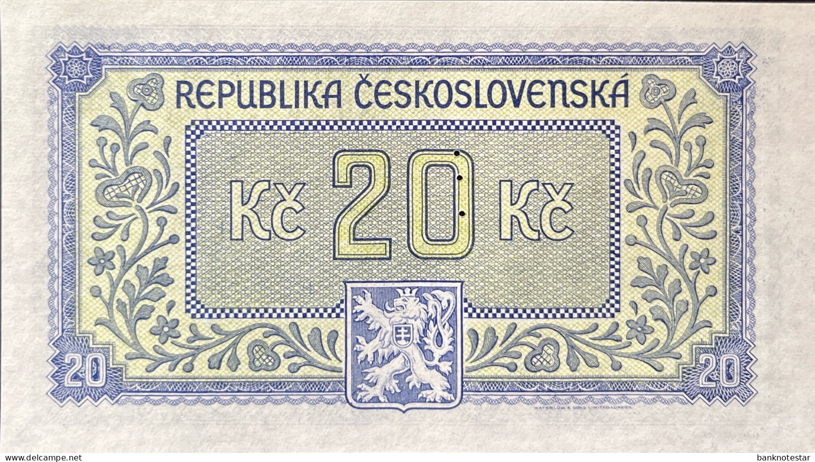 Czechoslovakia 20 Korun, P-61s (1945) - UNC - SPECIMEN - Tschechoslowakei